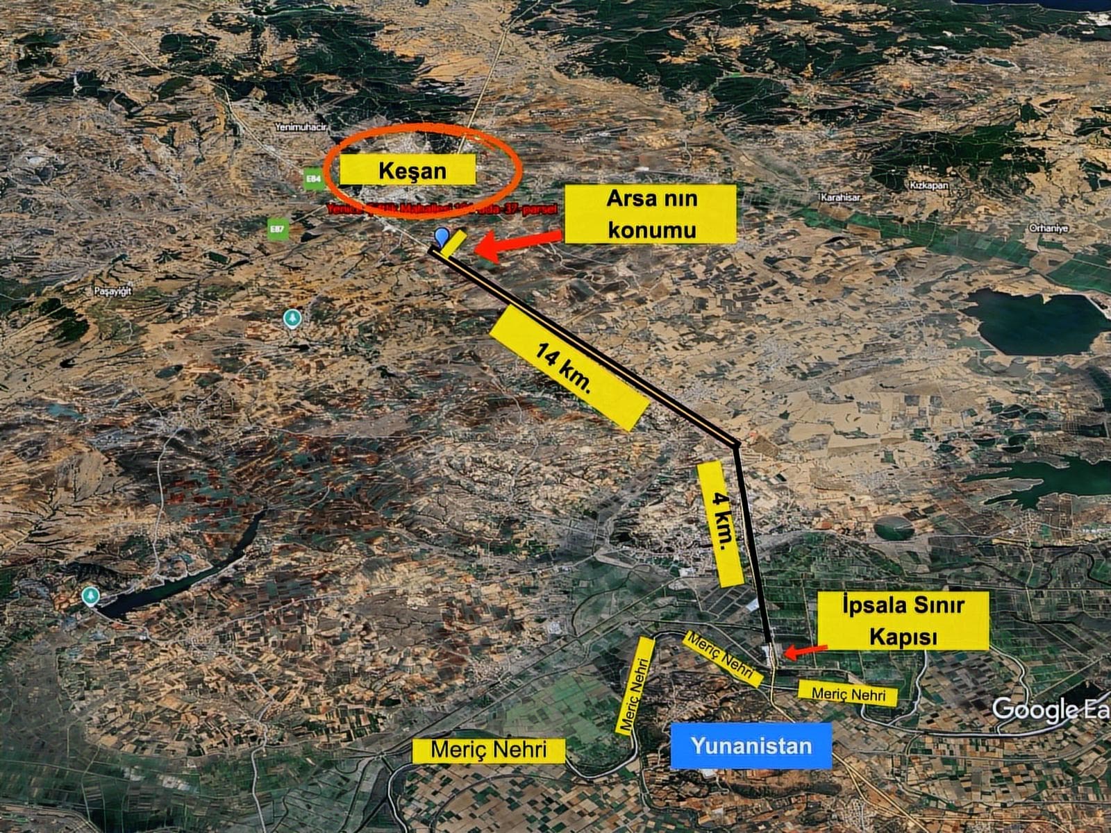 KW ALLESten EDİRNE KEŞANDA HUDUT SINIRINA YAKIN SATILIK ARSA - 1